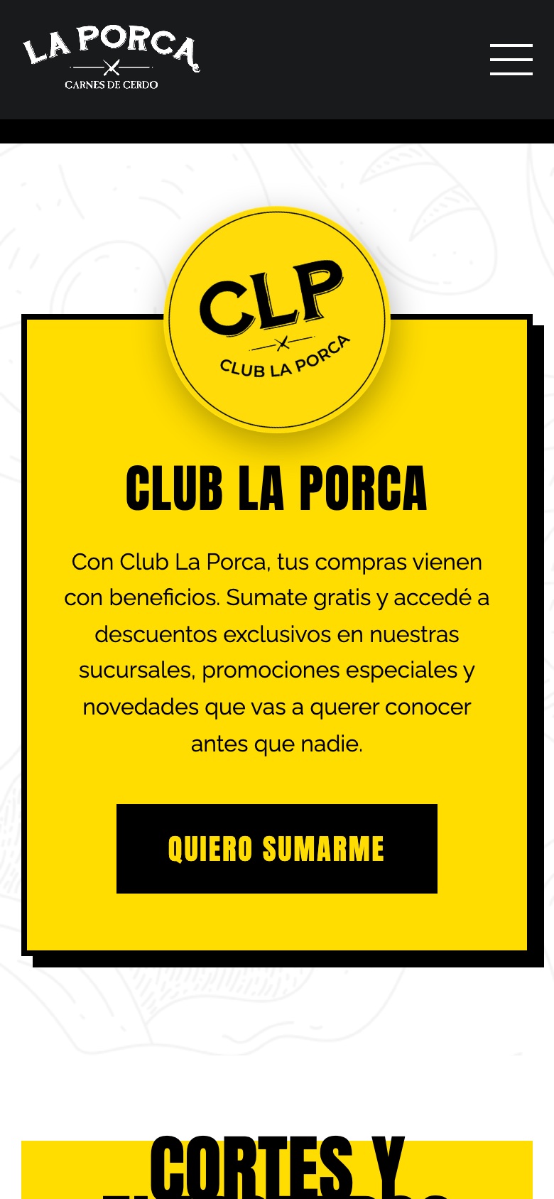 Sección Club La Porca en celular