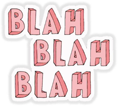 Sticker con la palabra blah