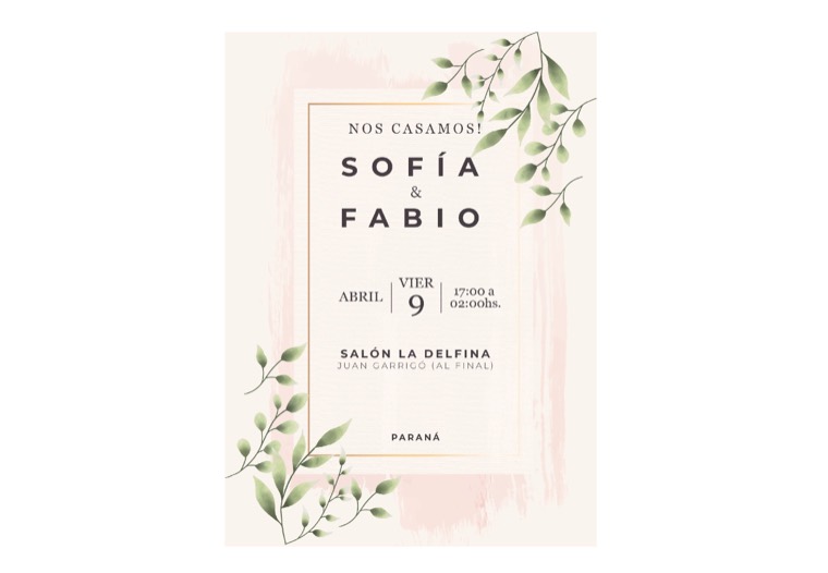 Tarjeta 03 — diseño POLI para casamiento