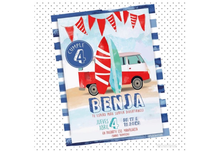 Invitación 05 — diseño POLI para cumpleaños