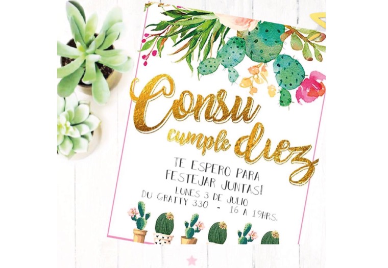 Invitación 06 — diseño POLI para cumpleaños
