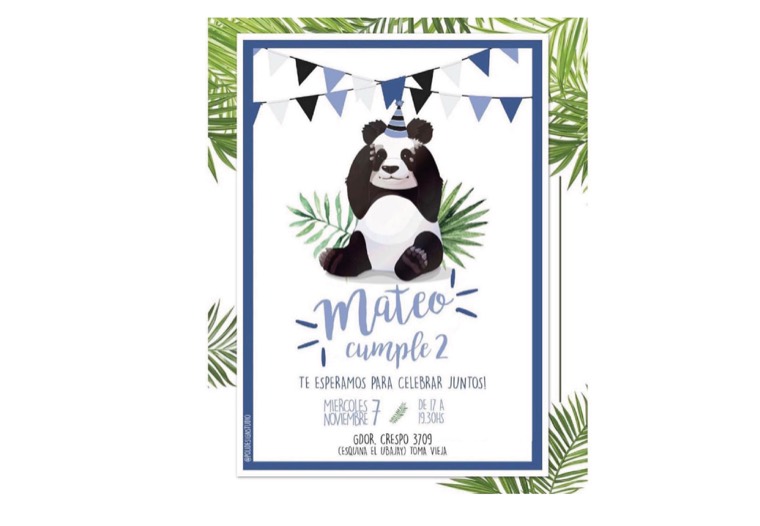 Invitación 13 — diseño POLI para cumpleaños