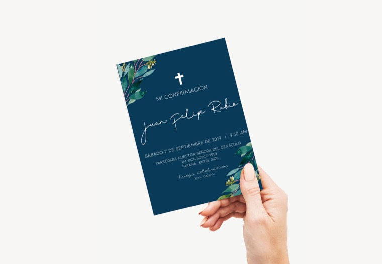 Estampita 03 — diseño POLI para religiosos