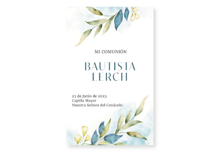 Estampita 10 — diseño POLI para religiosos
