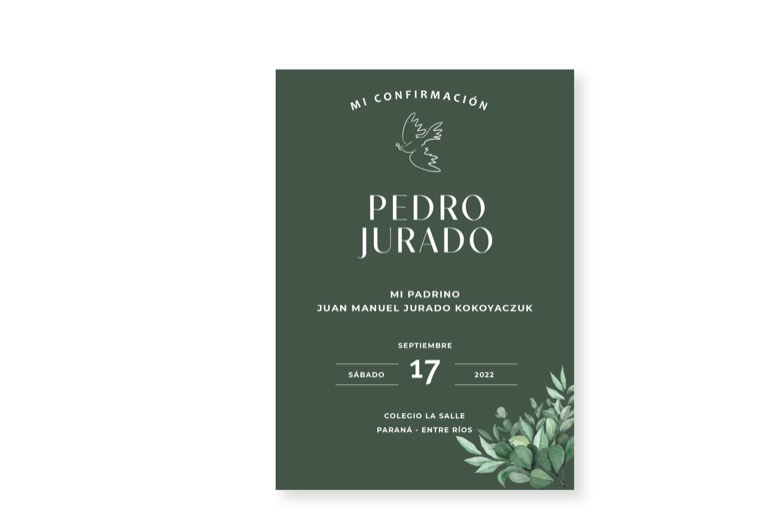 Estampita 12 — diseño POLI para religiosos