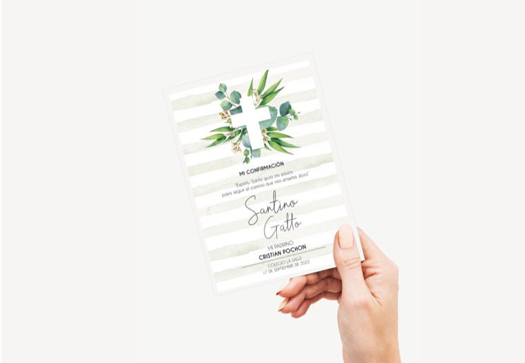 Estampita 13 — diseño POLI para religiosos