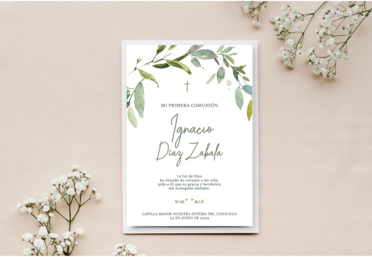 Estampita 24 — diseño POLI para religiosos
