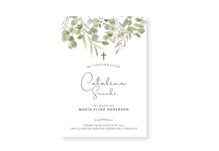 Estampita 23 — diseño POLI para religiosos