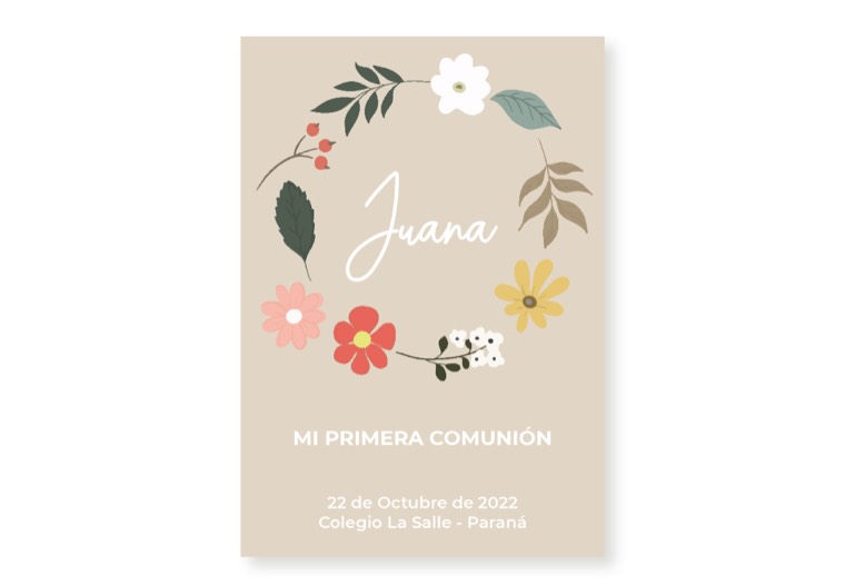 Estampita 27 — diseño POLI para religiosos
