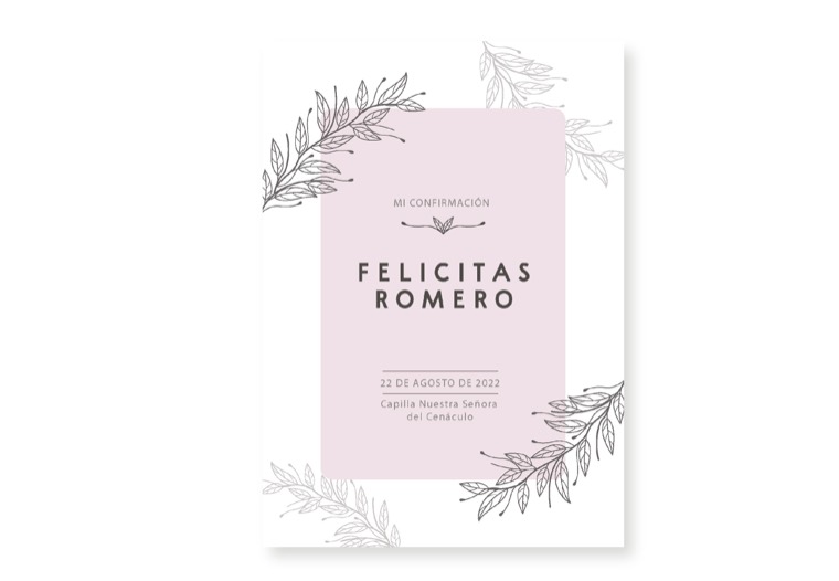 Estampita 33 — diseño POLI para religiosos
