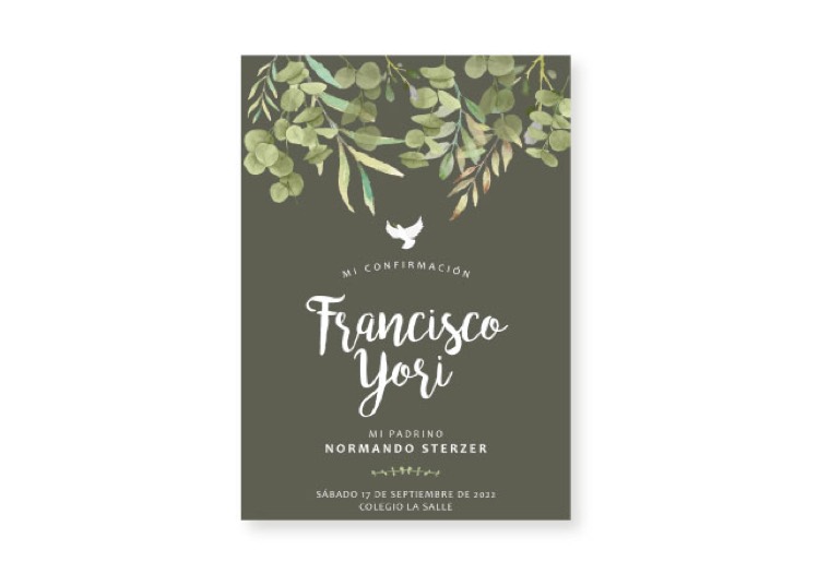 Estampita 01 — diseño POLI para religiosos